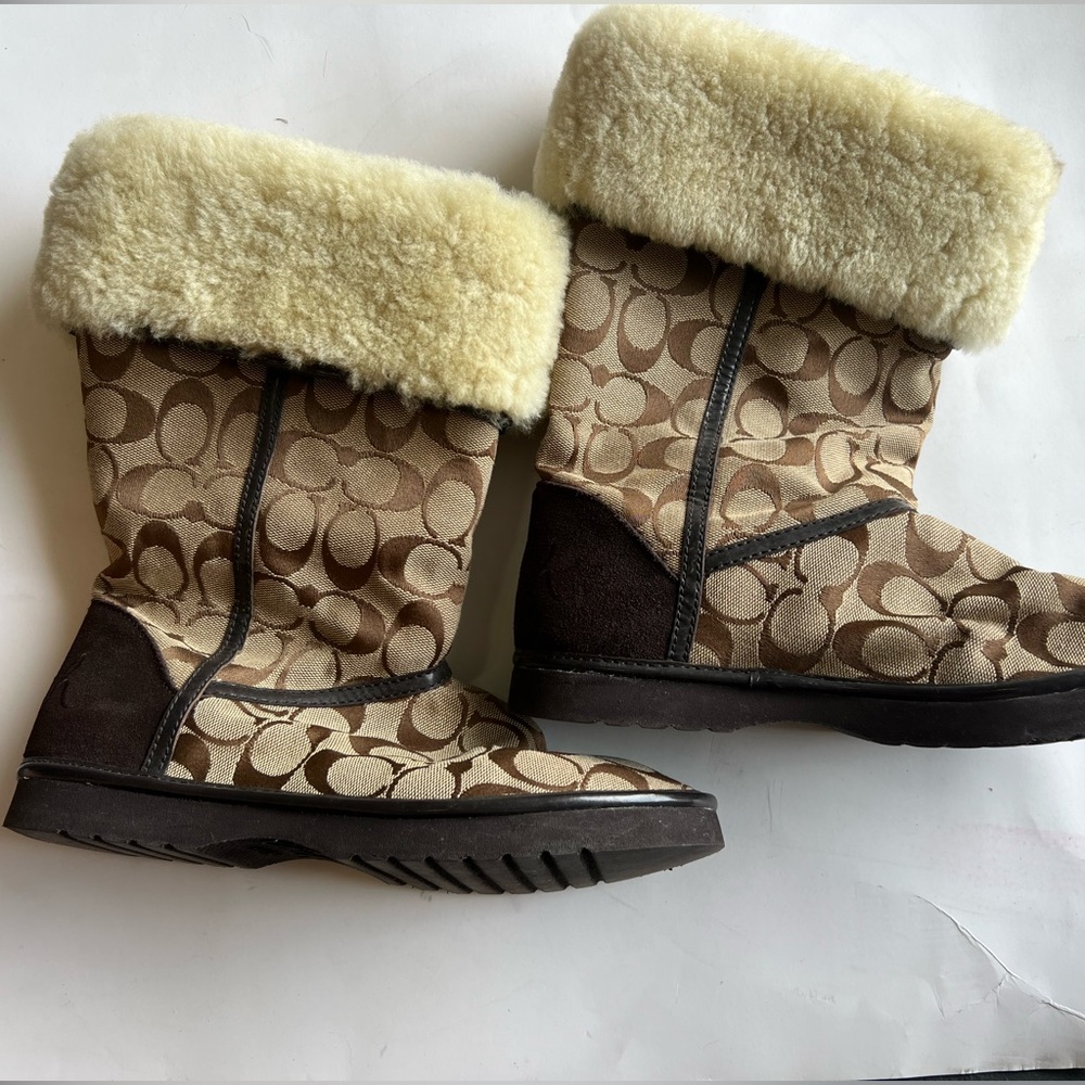 COACH fur boots.